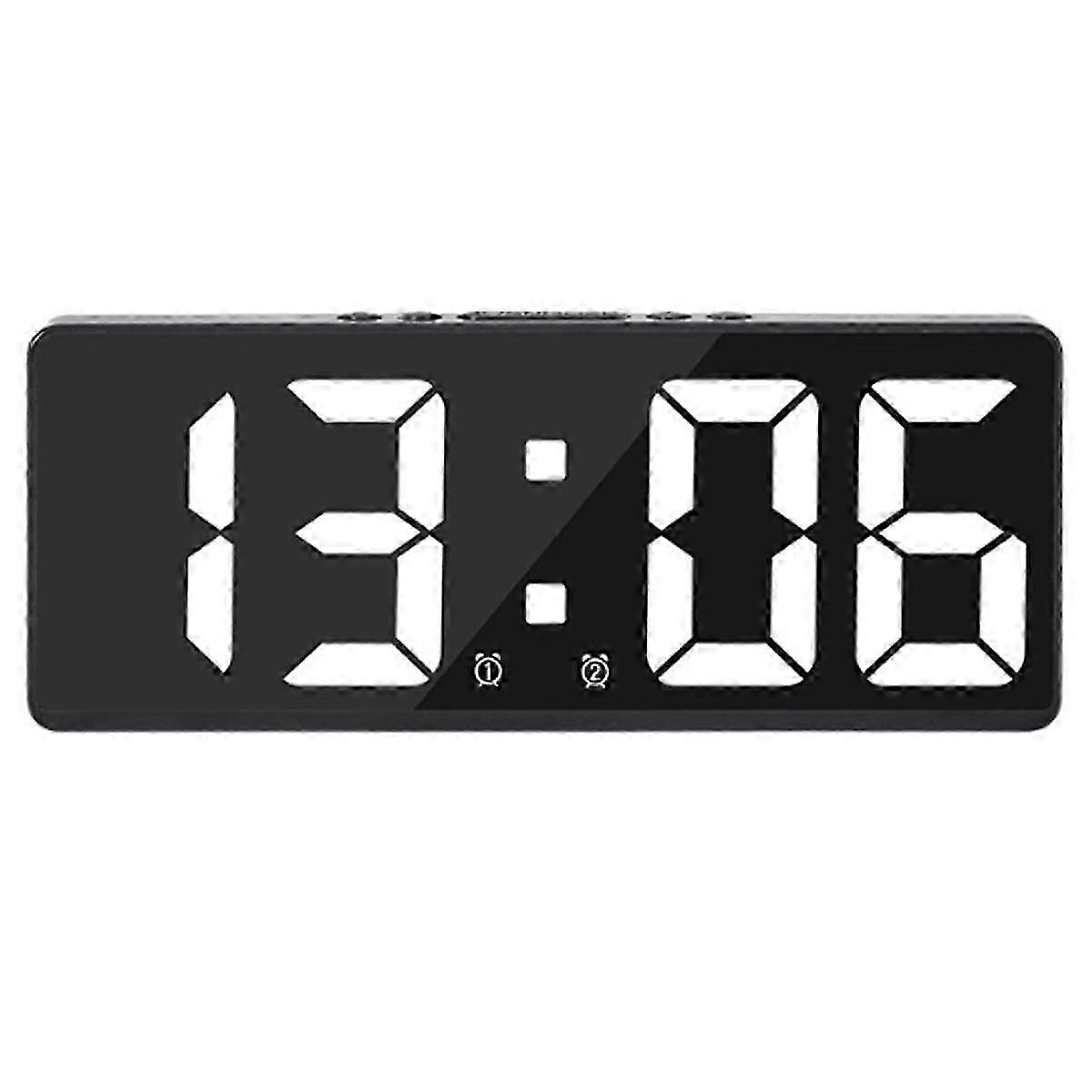 Multifunction LED alarm clock for student dormitory, small alarm clock, date and temperature display, multi-group alarm clock