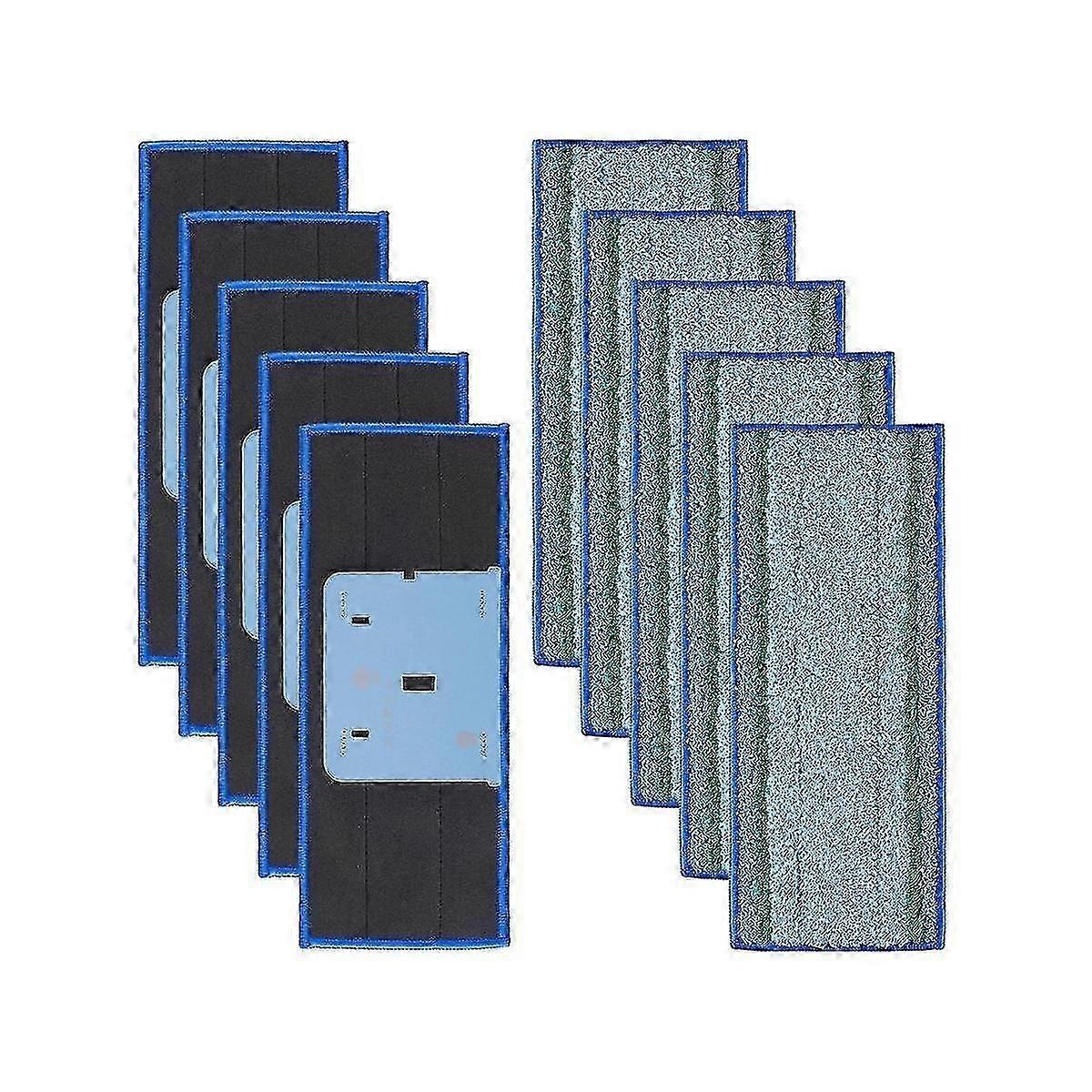 10 Pack Mop Pad for Jet M6 Ultimate Robot Mop,Washable Microfiber Replacement Cleaning - MXBC