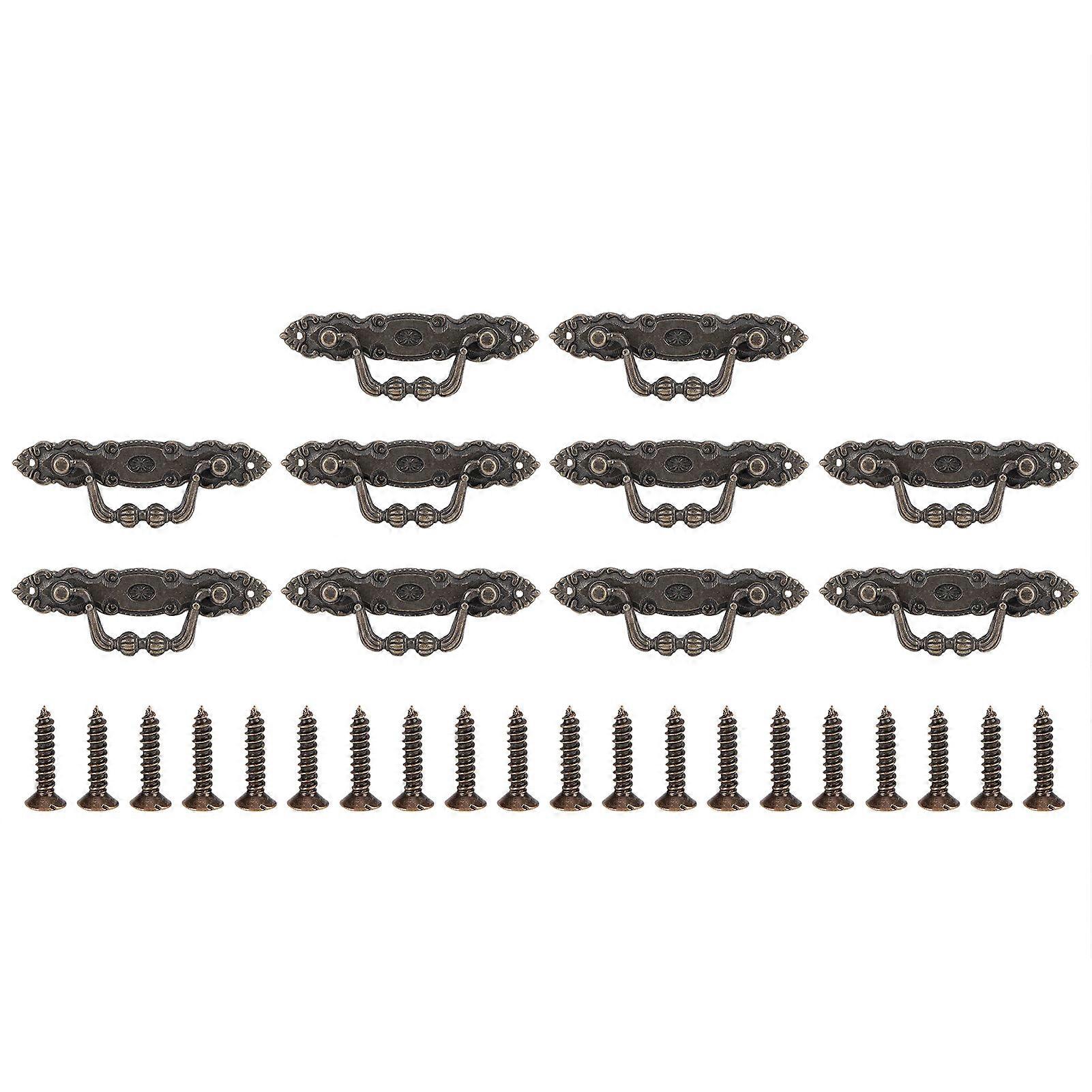 10 Sets Door Pull Classical European Zinc Alloy Handle for Wardrobe Cupboard Hardware Fitting