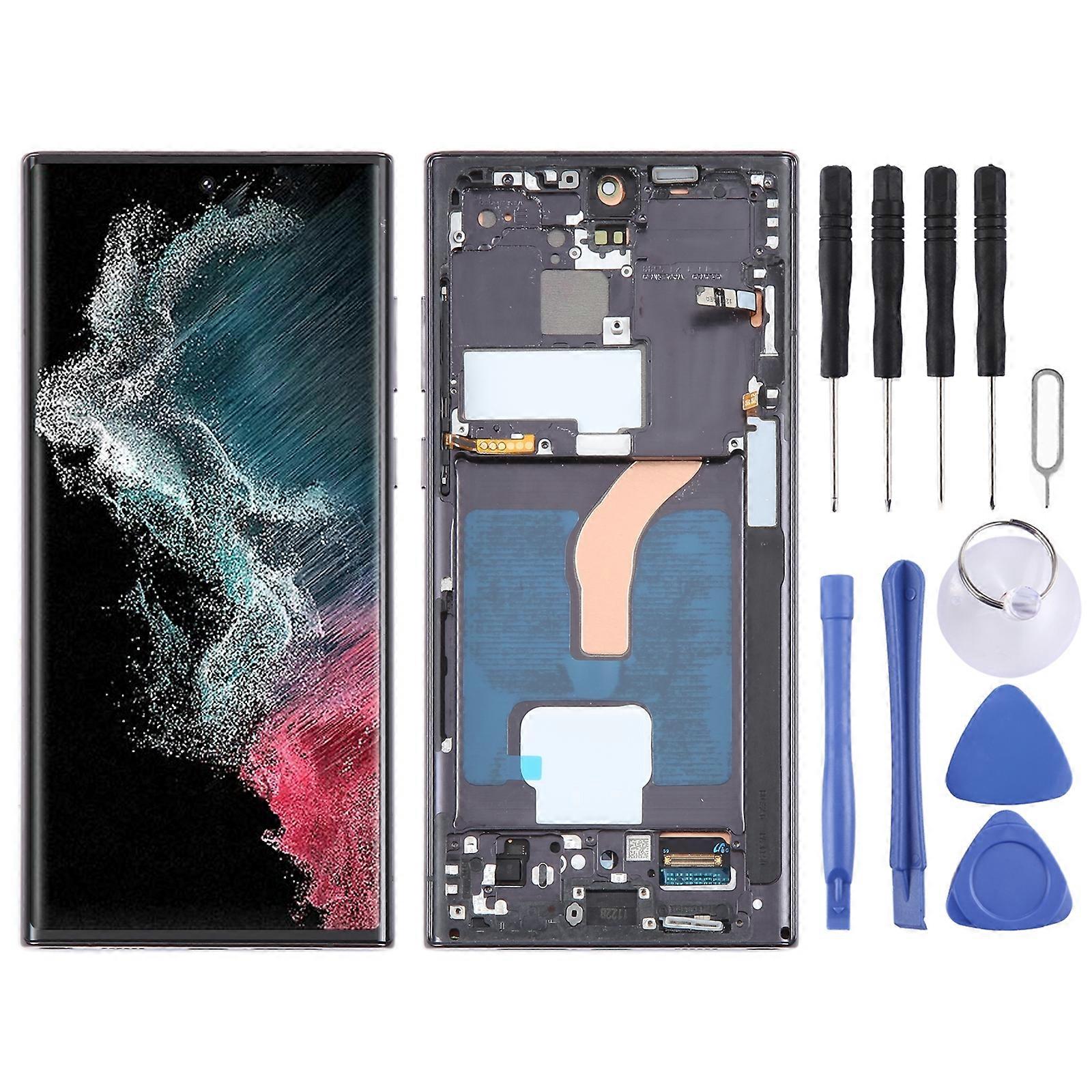 For Samsung Galaxy S22 Ultra 5G SM-S908B COMPATIBLE LCD Screen Digitizer Full Assembly with Frame