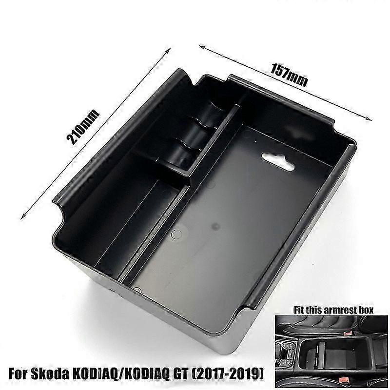 Car Accessories Central Armrest Storage Box For Skoda Superb Octavia A7 Kodiaq Console Glove Tray Holder Container Car Styling