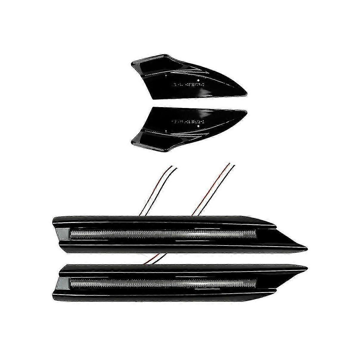 Front Bumper Lip Spoiler Splitter Drl Led Daytime Running Light For C-class W206 C200 C300 C43 2022