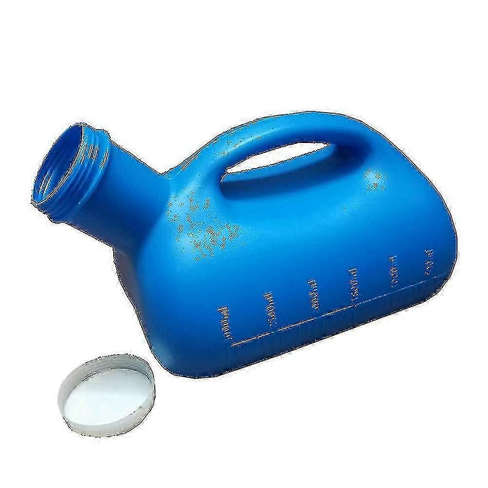 2000ml Large Male Urinal Portable Mens Potty Pee Bottle Collector Travel Toilet (blue)
