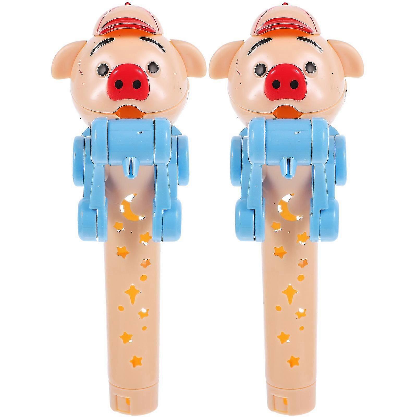 2pcs Party Prank Favors Lollipop Robot Toy Lollipop Holder Toy Portable Lollipop Holder For Kids