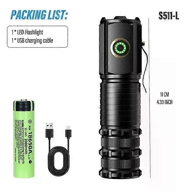 High Quality 3 LED Flashlight 18350 Aluminium Alloy Torch Rechargeable USB Light IP68 Waterproof with Magnet for Hiking Camping