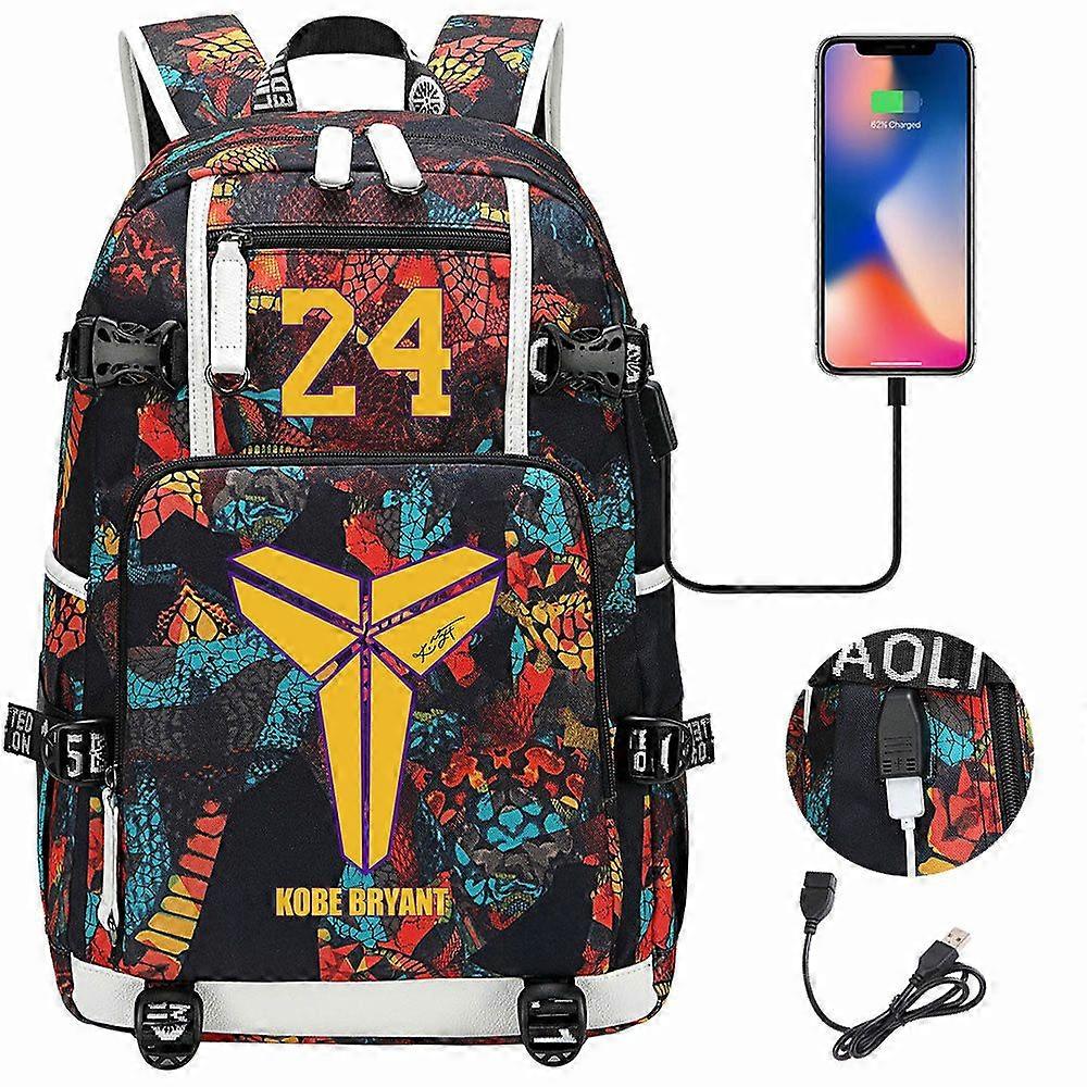 Hochwertige NBA Peripherierucksack Mode Schultasche Jugend Reise USB Aufladung Multifunktionstasche