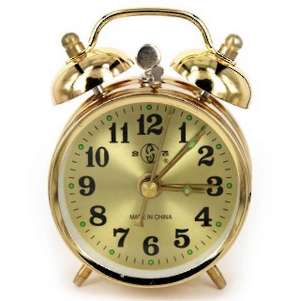 New Manual Spring Strong Mechanical Alarm Clock Metal Horseshoe Alarm Clock ES1420