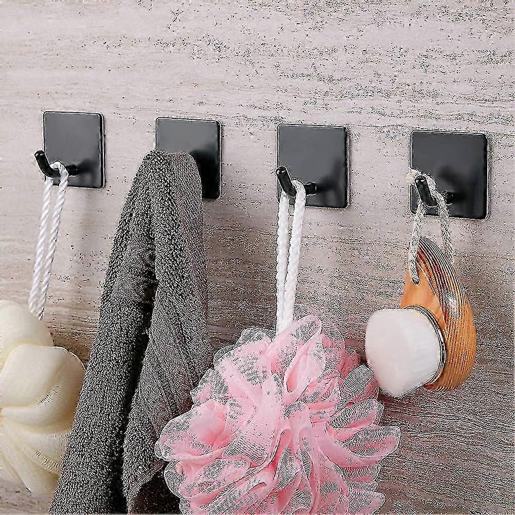 Self Adhesive Hooks, Stick On Hooks Holder For Tea Towel Robe Coat Kitchen