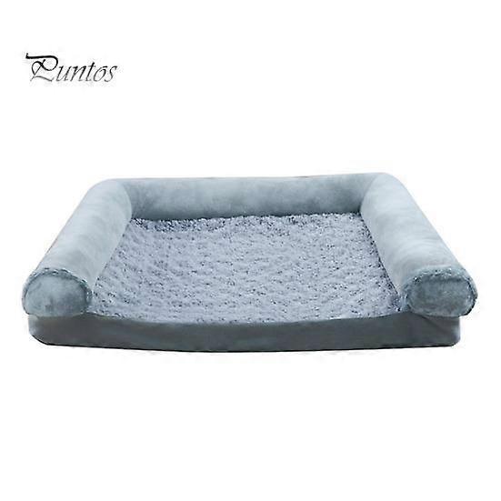 Orthopedic Large Dog Sofa Bed Cozy Pet Couch Nest with Removable Washable Cover Soft Pet Bolster Bed for Big Dogs