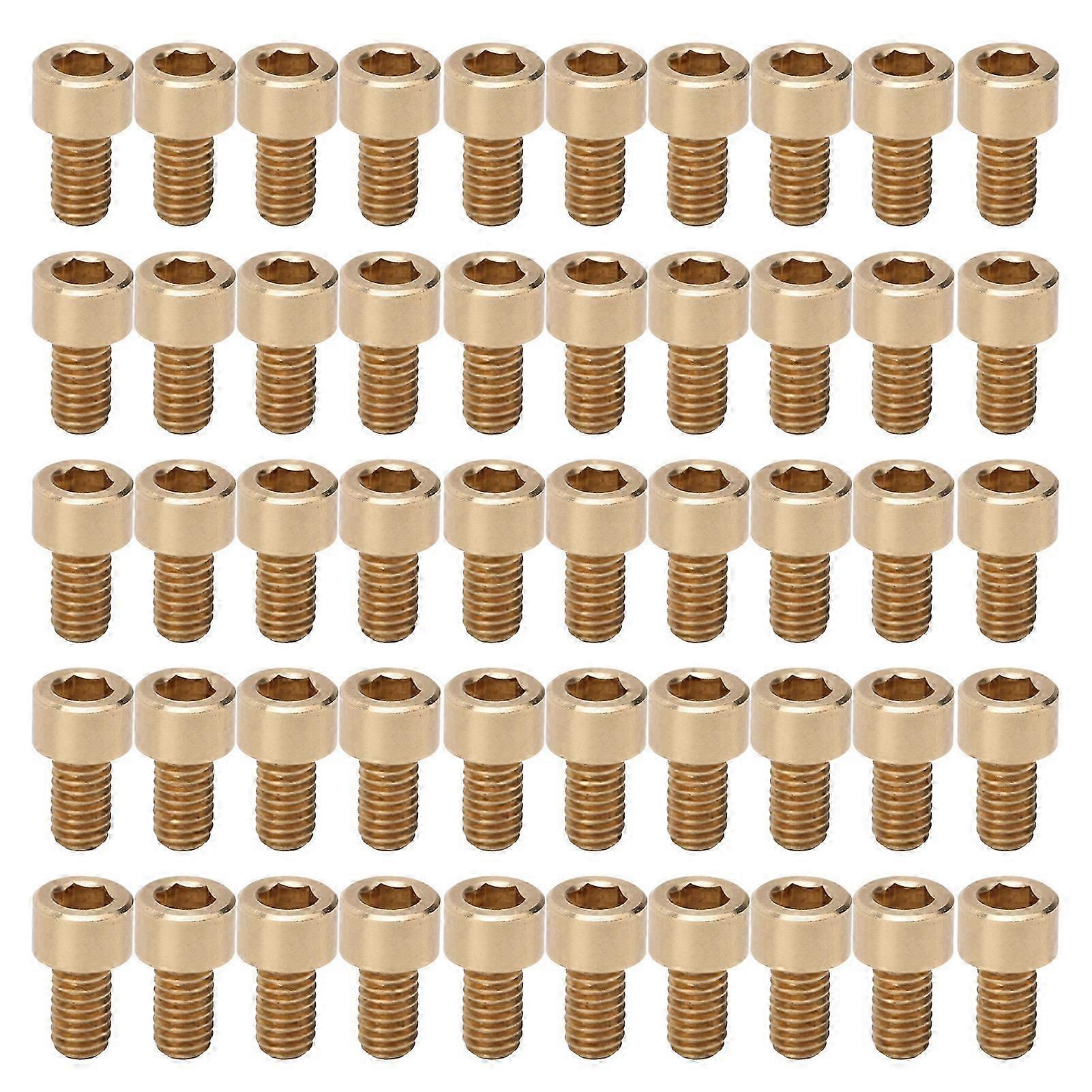 50Pcs Cap Hex Socket Șurub Cupru Fastener Hardware Tools Industrial Supplies M6M6x10mm