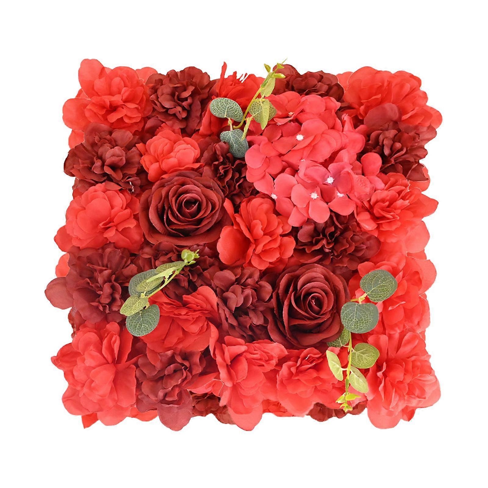 Artificial Flower Panel Rose Backdrop Romantic DIY Decorative Floral Panel Photo