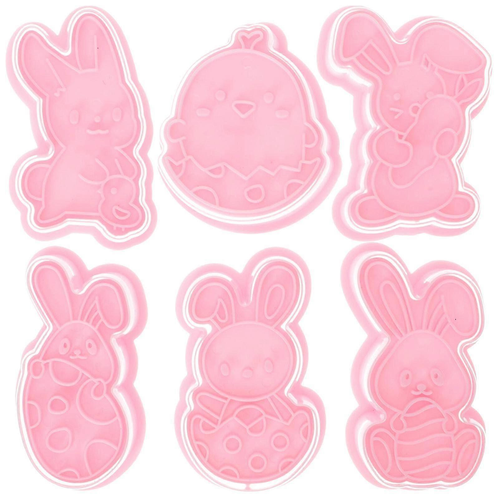 6pcs Cookie Mold Easter Baking Molds DIY Easter Biscuit Molds Dessert Baking Molds Biscuit Mold