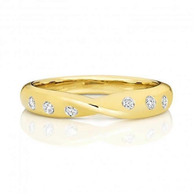 Ehering 9ct Gold Crossover Band Ring W244/I