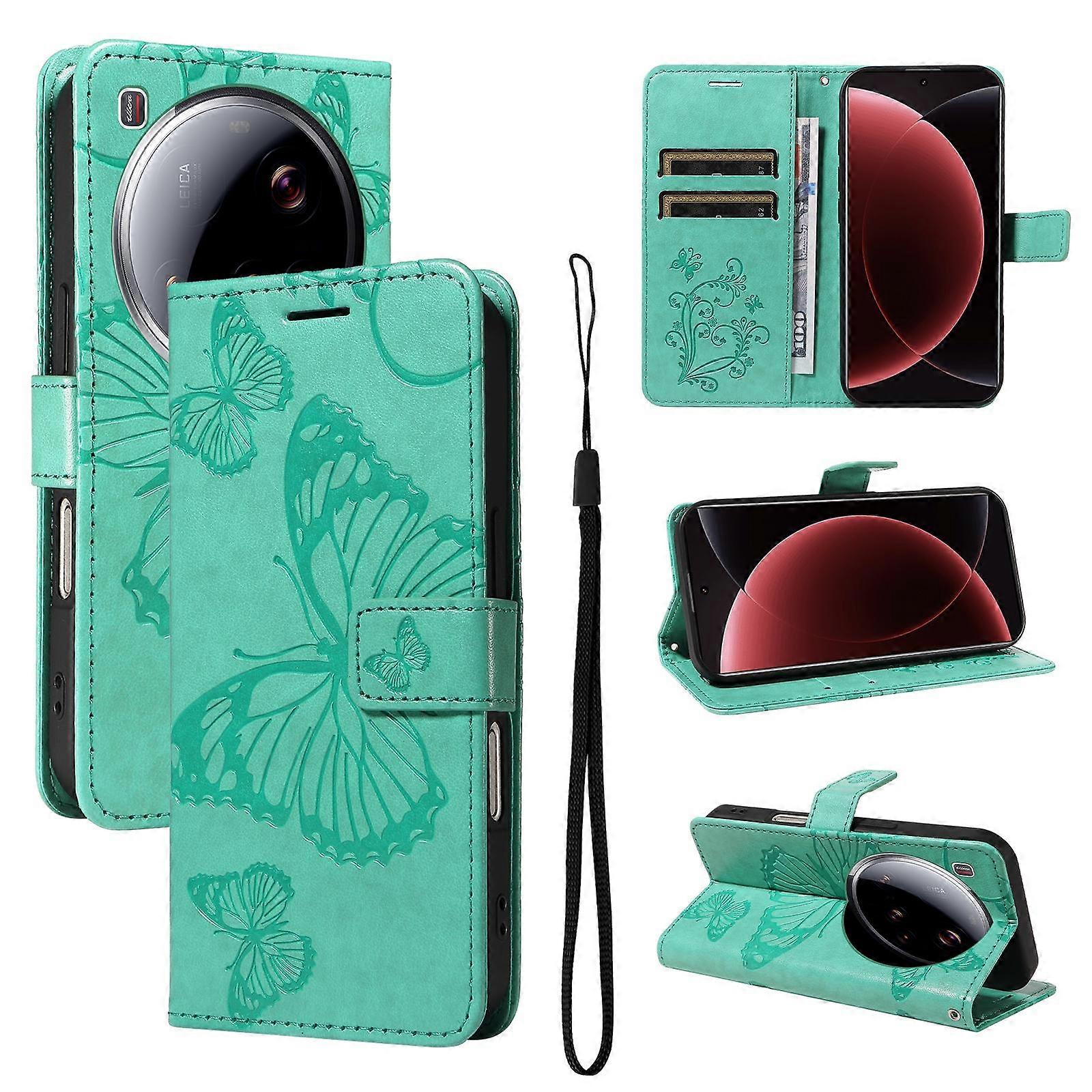 3D Butterfly Embossed Pattern Flip Leather Phone Case