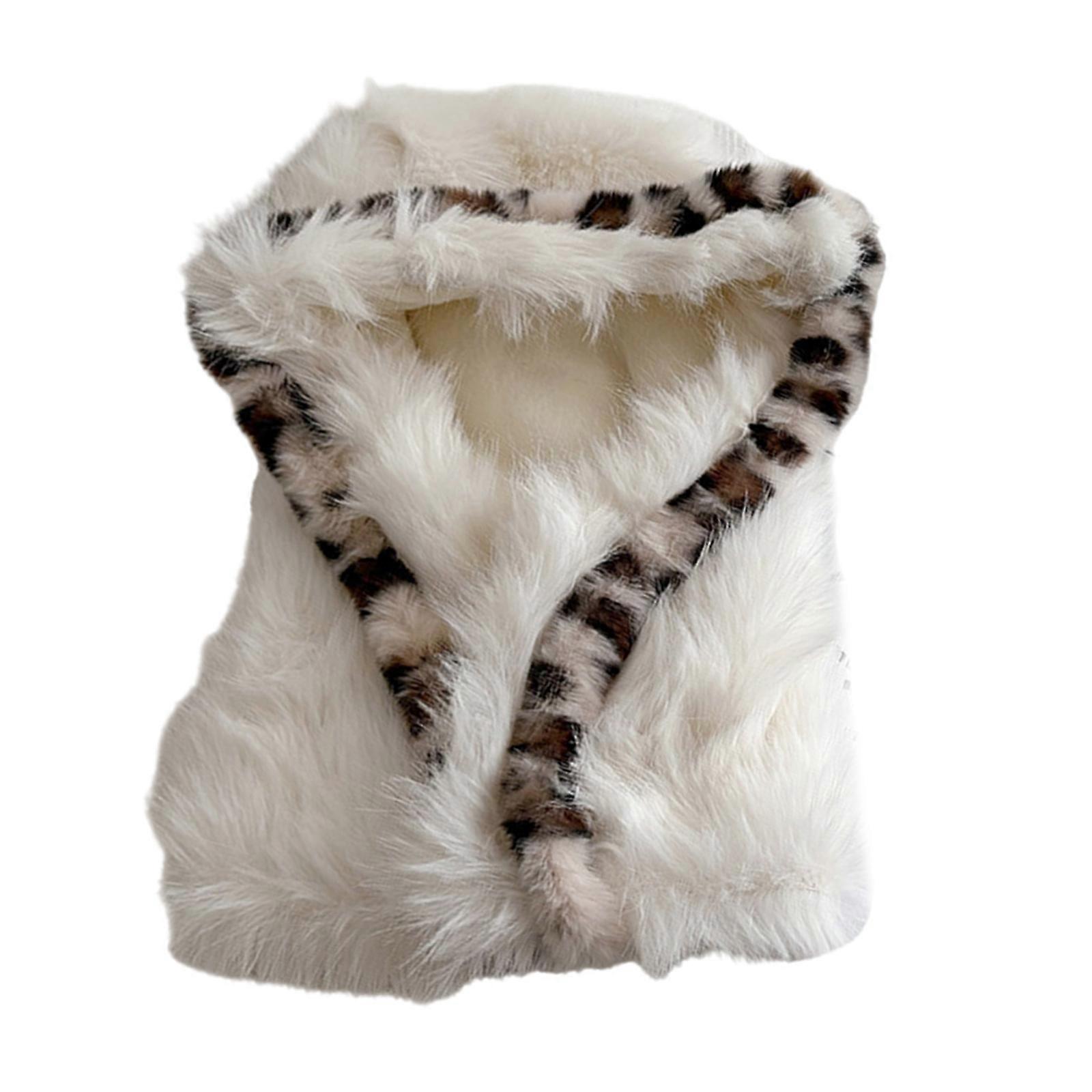 Tjockare halsvärmare Vindtät Vintage Lurvigt Foder Huva Hatt för kvinnor Tonåringar Varm hatt Kall Väder Trapper Mössa Vit