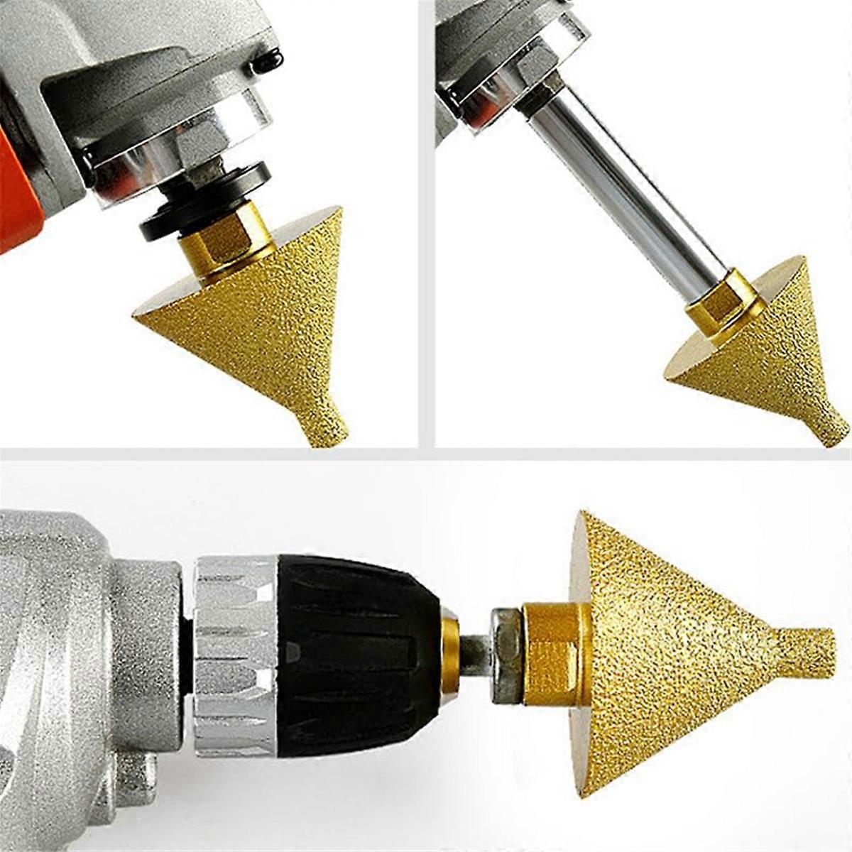 Diamond Beveling Chamfer Bit for Angle Grinders, Cone Tile Bit Large