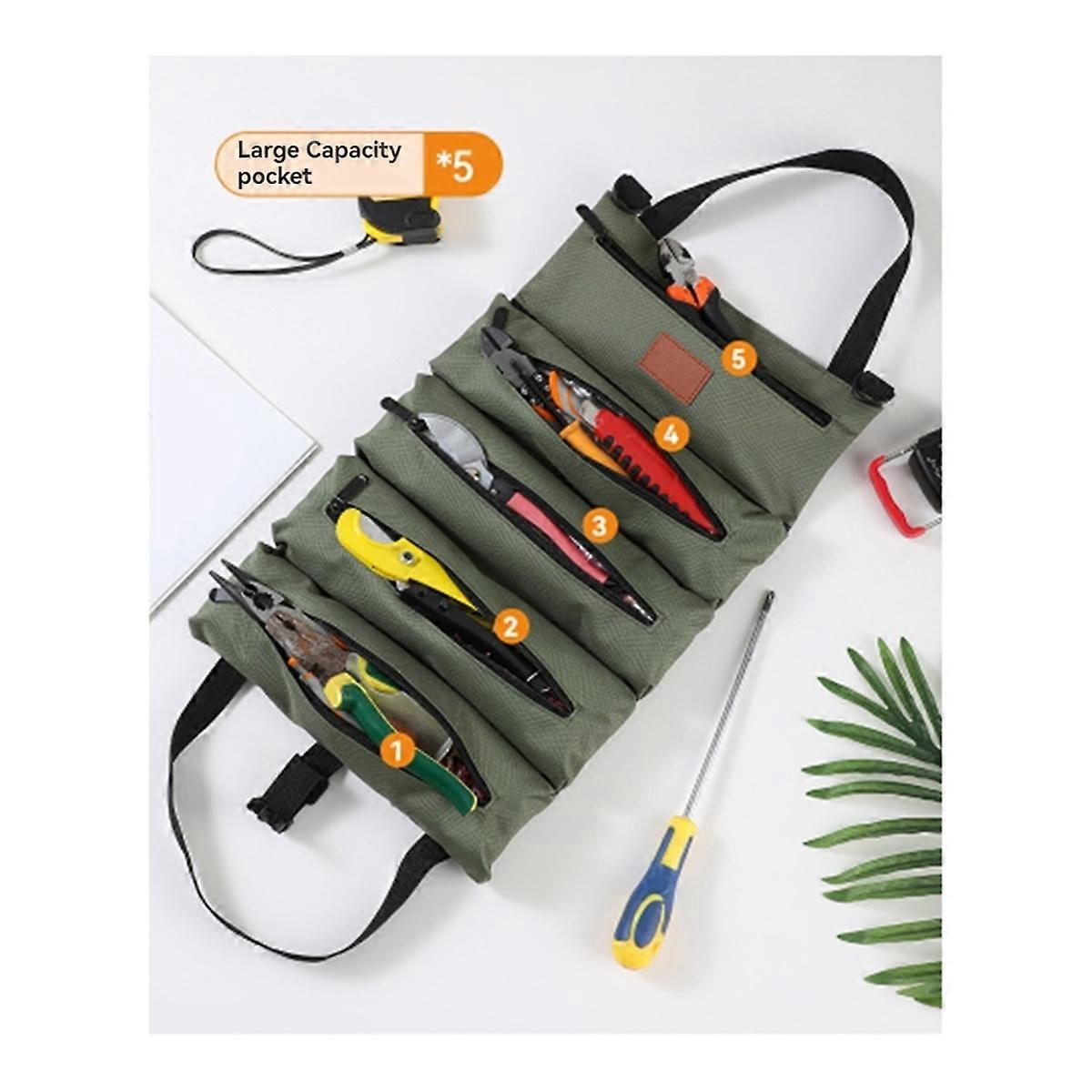 Tool Roll,Multi-Purpose Roll Up Tool Bag,Wrench Roll