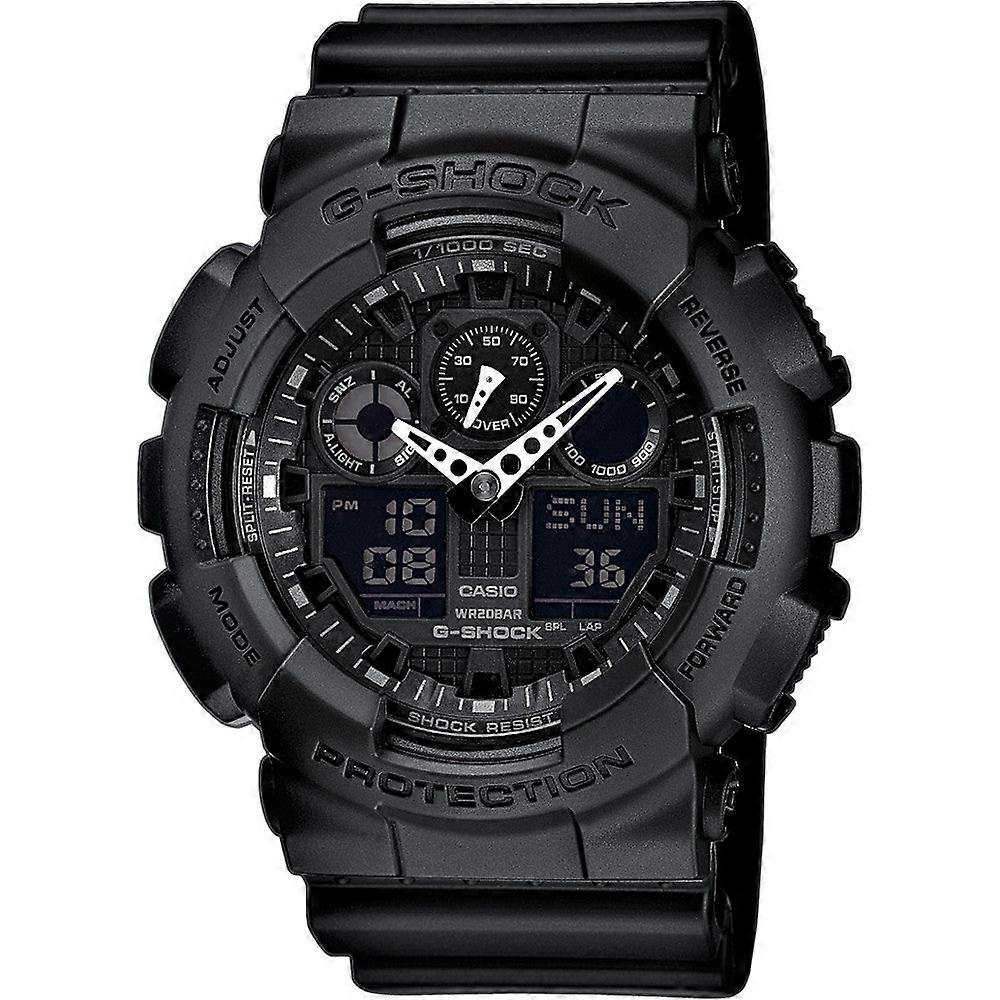 Casio G-shock Ga-100-1a2er Men's Analog-digital Watch - Black Resin Strap