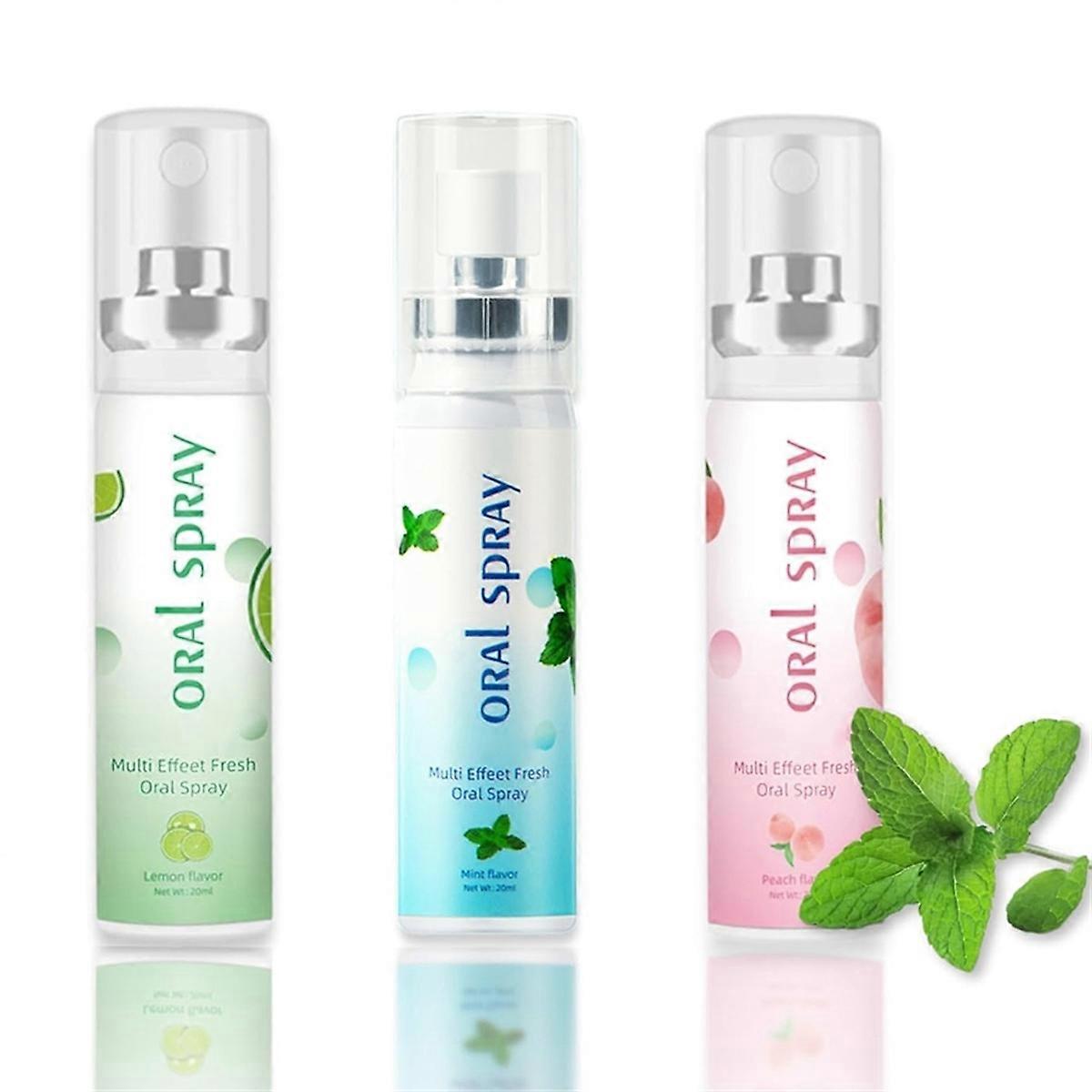 3 Bottles of Natural Fresh Fruit Breath Freshener Odor Removal Care