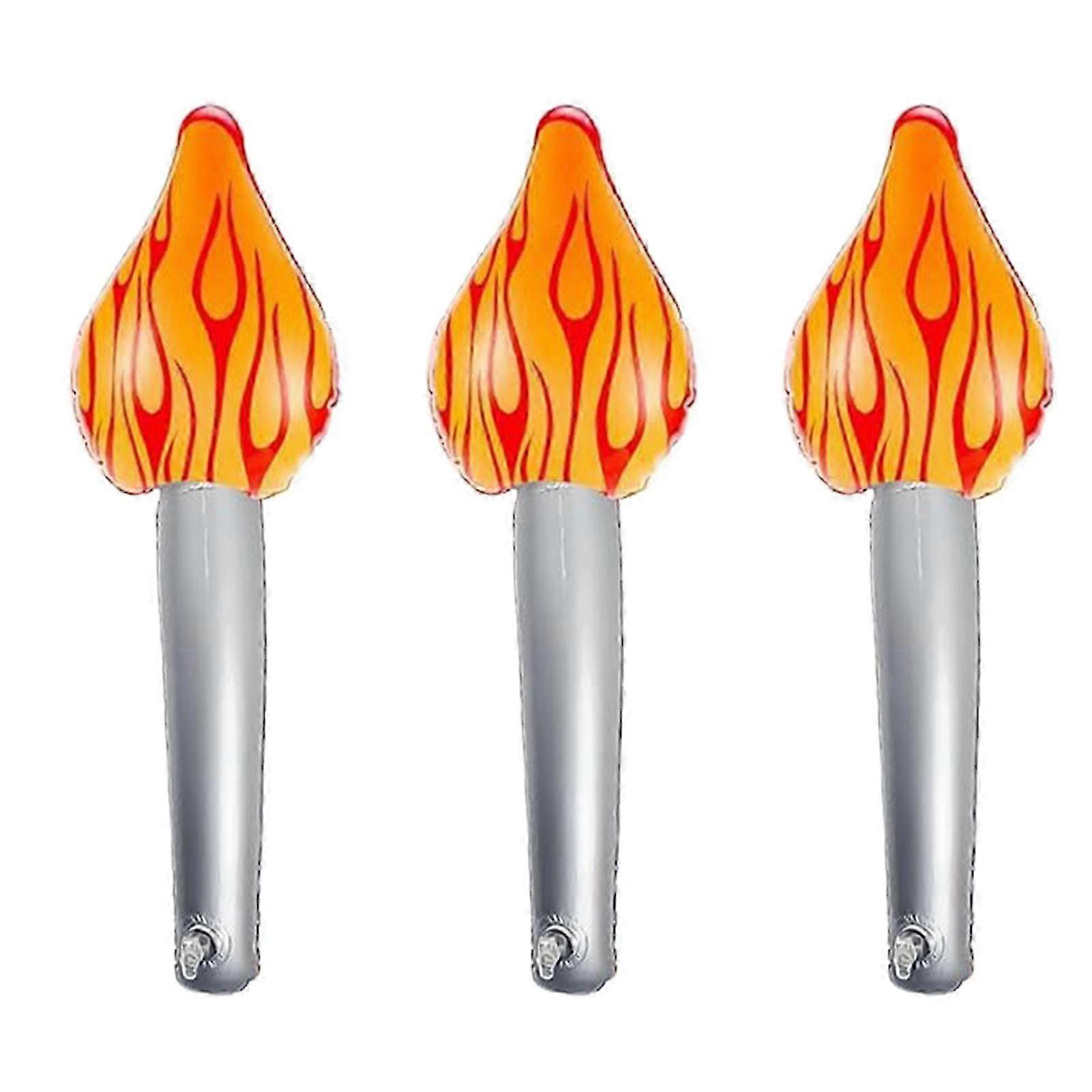 Inflatable LED Torch Stick Flickering Lantern Cosplay Prop
