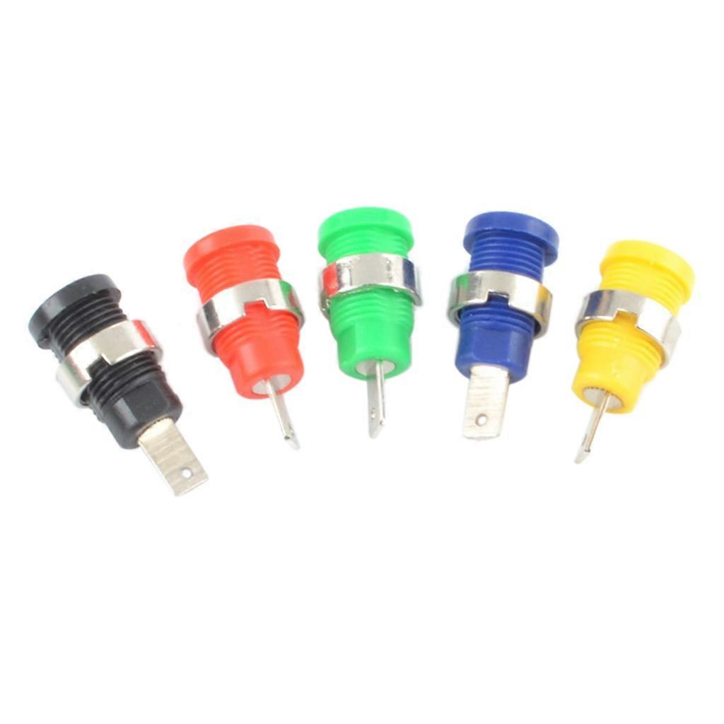 5pcs 4mm Banana Socket Binding Post Nut Banana Plug Jack Electrical Connector Terminal Test Hole DIY Parts Tools