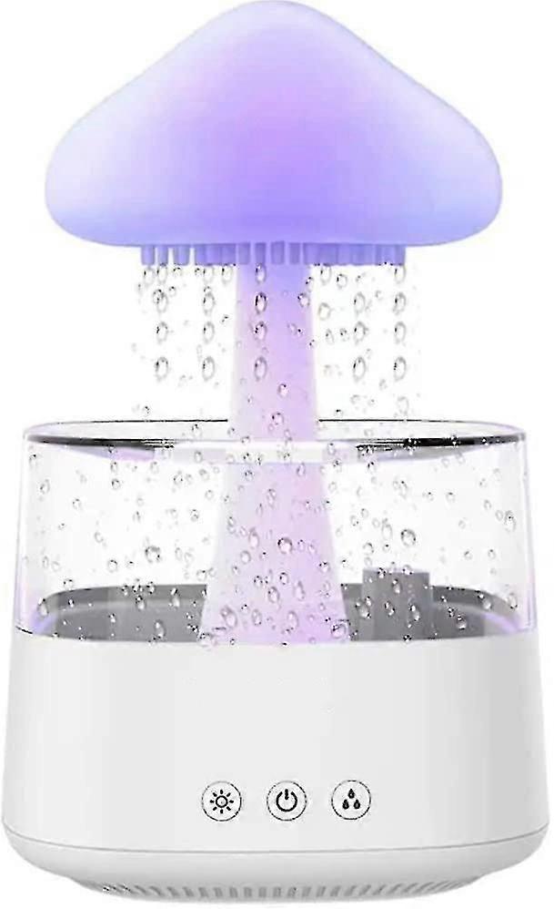 2-in-1 Rain Cloud Aromatherapy Essential Oil Zen Diffuser & Raining Cloud Night Light Mushroom Lamp