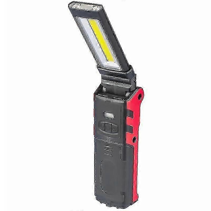 27.5X4.8cm Red Work Lights 1 Set Usb Rechargeable Led Flashlight Collapsible Cob Working Light Campi