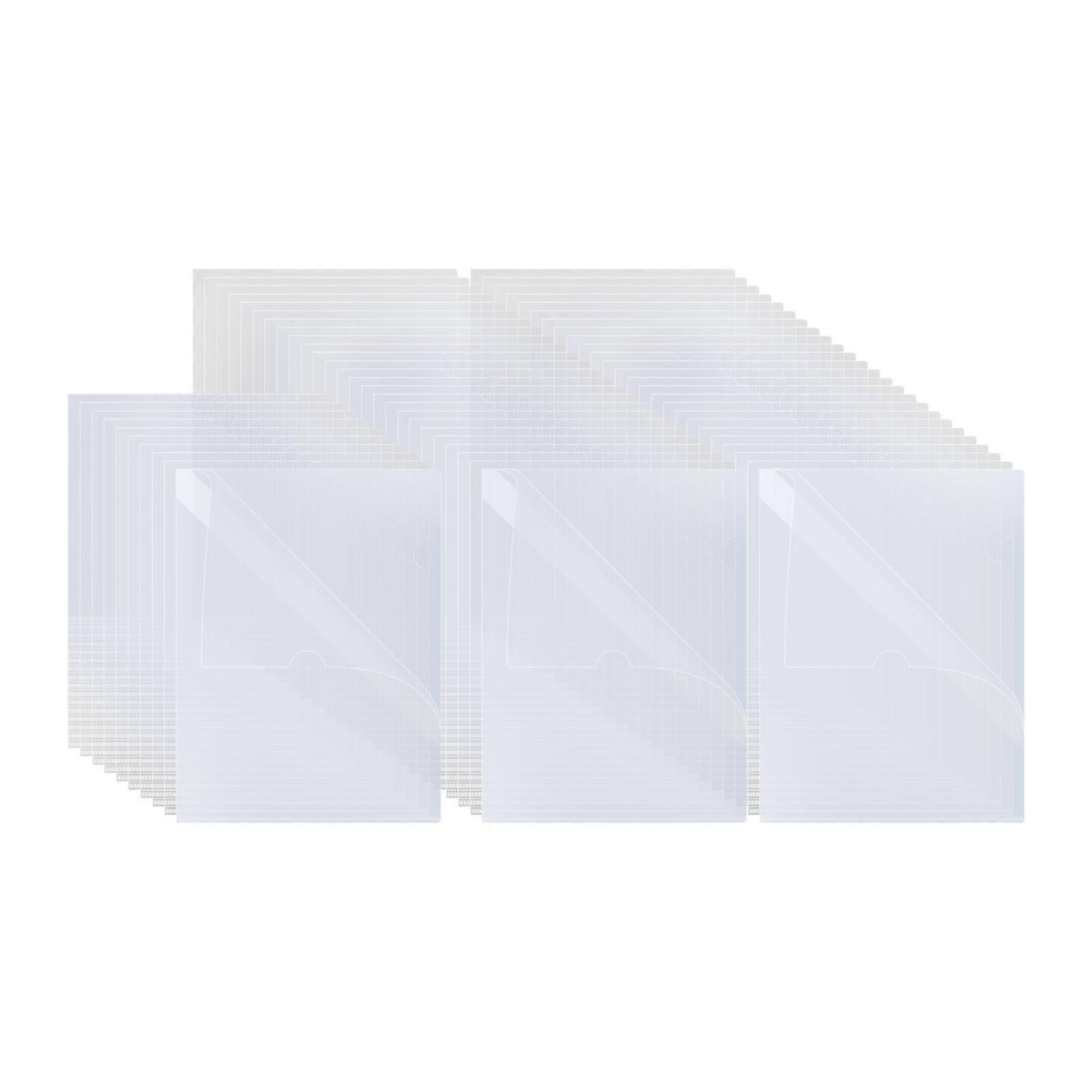 60 Pieces Clear Document Folders for A4/ Letter Size Sheets A4 Paper Sleeves