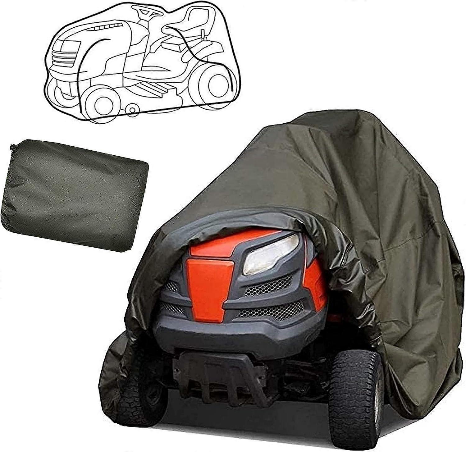 Copertura del tosaerba Heavy Duty Durable impermeabile tosaerba Cover Telo verde militare