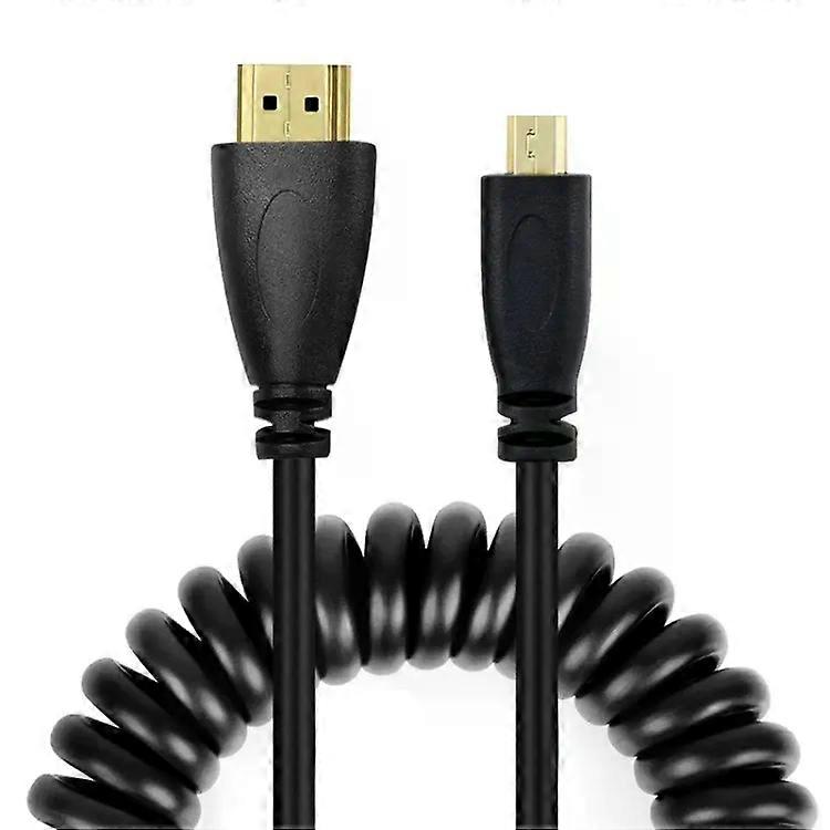 Câble spiralé Micro HDMI-plaqué or, support 3D/Ethernet, 60cm