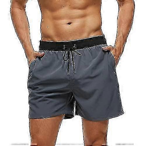 Men's Swim Trunks Zip Pocket Quick Dry Adjustable Drawstring