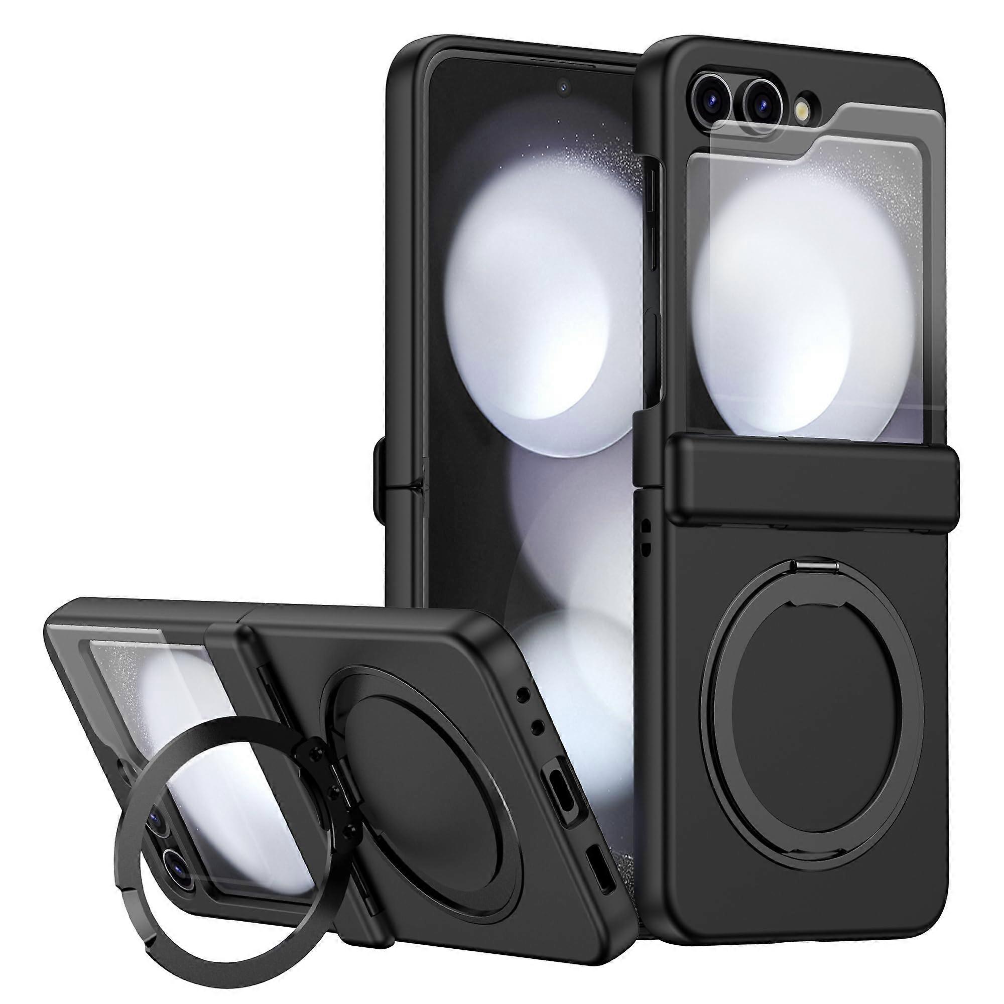 Designed for Samsung Galaxy Z Flip 6 Case Magnetic with Hinge Protection& Screen Protector [Compatible with MagSafe]