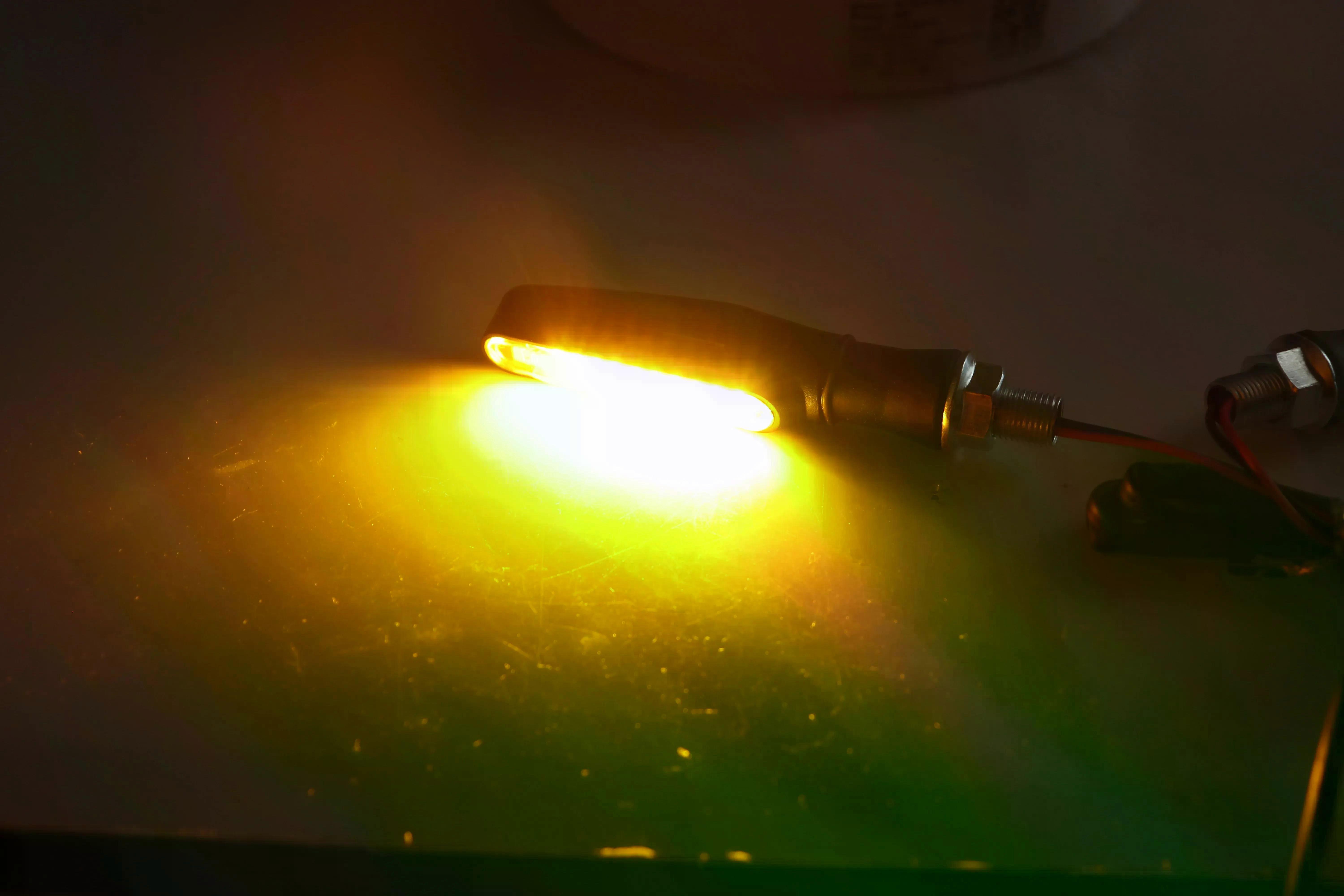 4Pcs Motorcycle Flash Flowing Turn Signal Light High Brightness CSP 2835 SMD Motorcycle Turn Signal  Warning Lamp 12V Universal