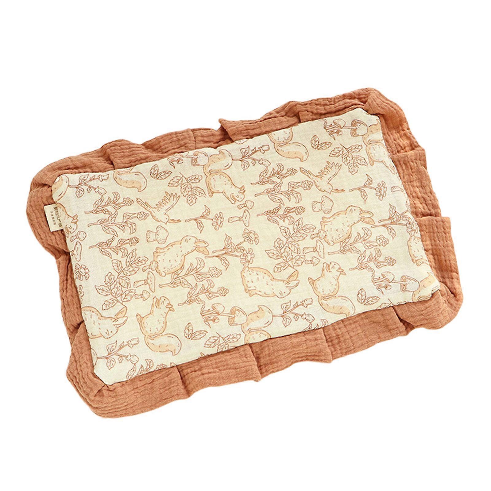 Breathable Baby Cloud Pillow Soft & Breathable Cotton Pillow for Newborns Comfortable Supportive Headrest Flat Pillow