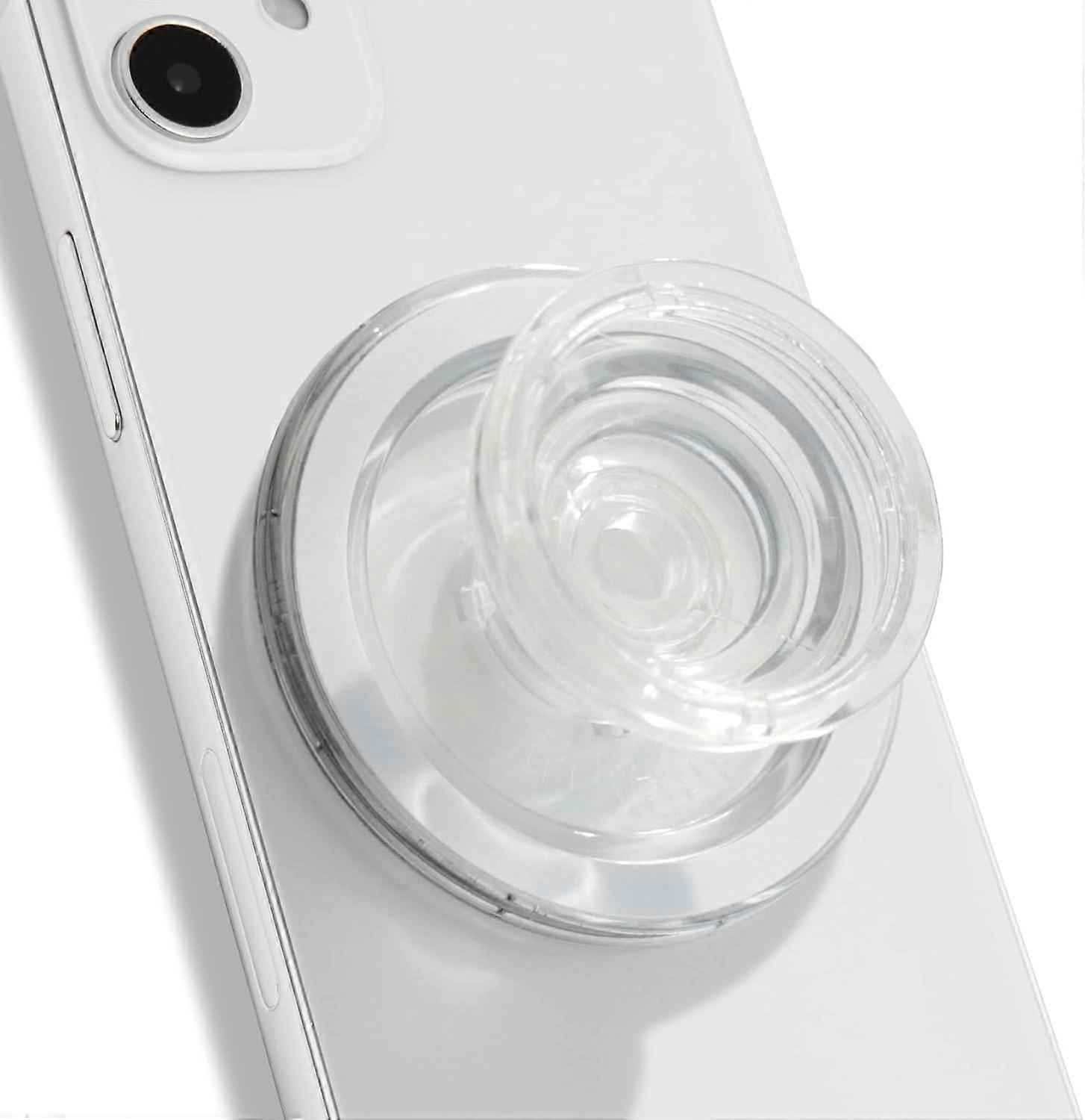 Compatible with Mag Magnetic Transparent Design Collapsible Mobile Phone Grip Stand Holder for Smartphone Tablet Cell Phone Accessory