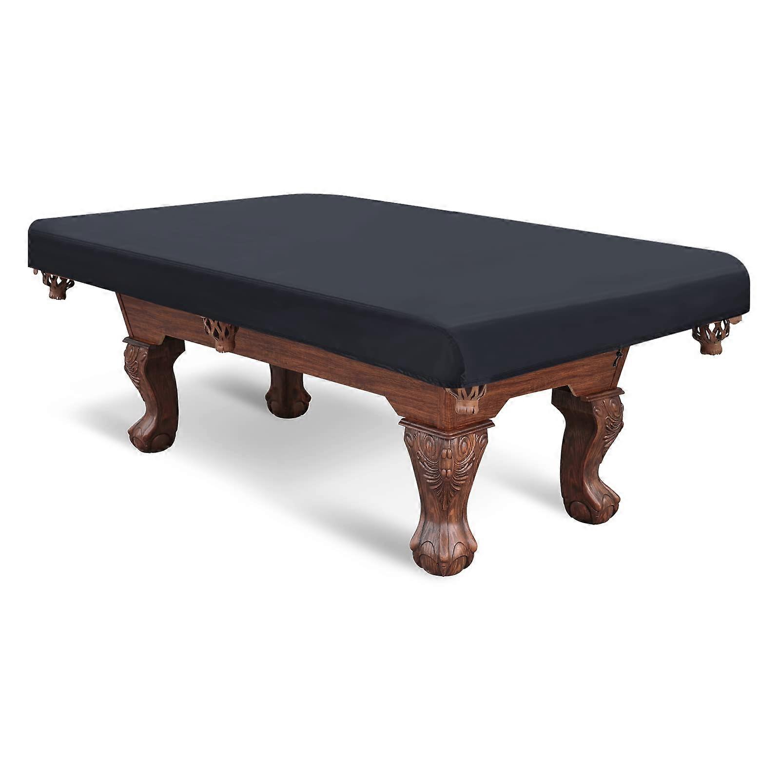 7 Feet Billiard Pool Table Cover, Waterproof 420D Polyester Dustproof Protection for Indoor Outdoor Snooker Tables, Black