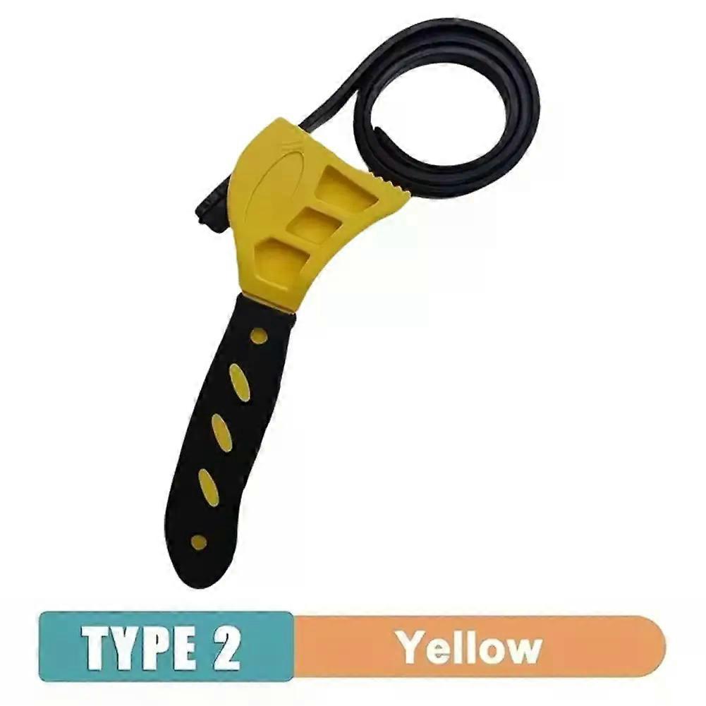 Adjustable Strap Spanner Wrench Belt Oil Filter Puller Removal Tool Locking Adjustable Wrench Disassembly Strap Opener Tool