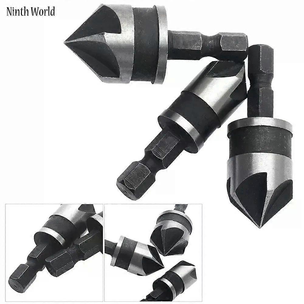 Countersink Drill Bit 3Pcs Chamfer 90 Suitable for Wood/Plastic/Aluminum Alloy Woodworking Tools Countersink