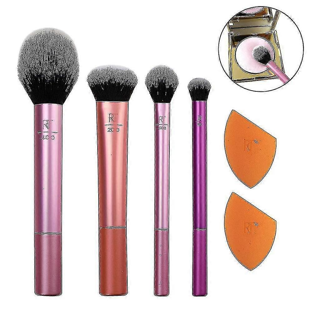 Makeup Brush Set With Sponge Blender For Eyeshadow, Foundation, Blush, And Concealer, Multiple Brushes