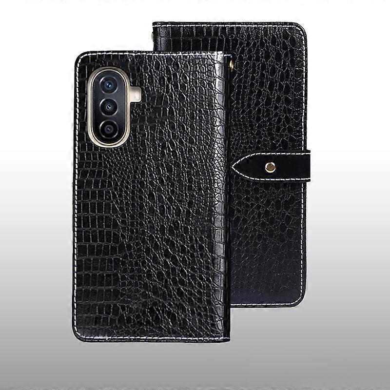 idewei Crocodile Texture Leather Phone Case For Huawei nova Y71
