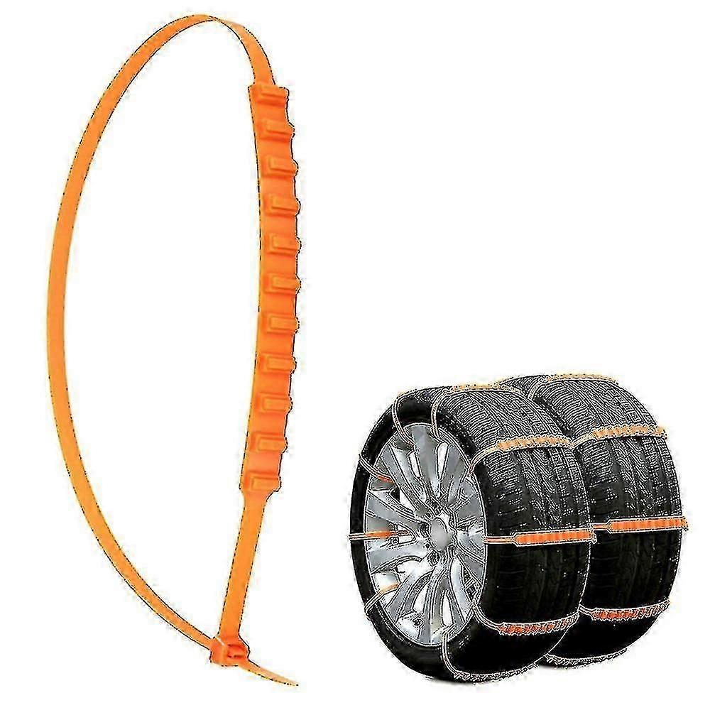 10pcs Portable Tire Chains Adjustable Zipper Reusable Car Snow Chains Universal Emergency Snow Tire Chains
