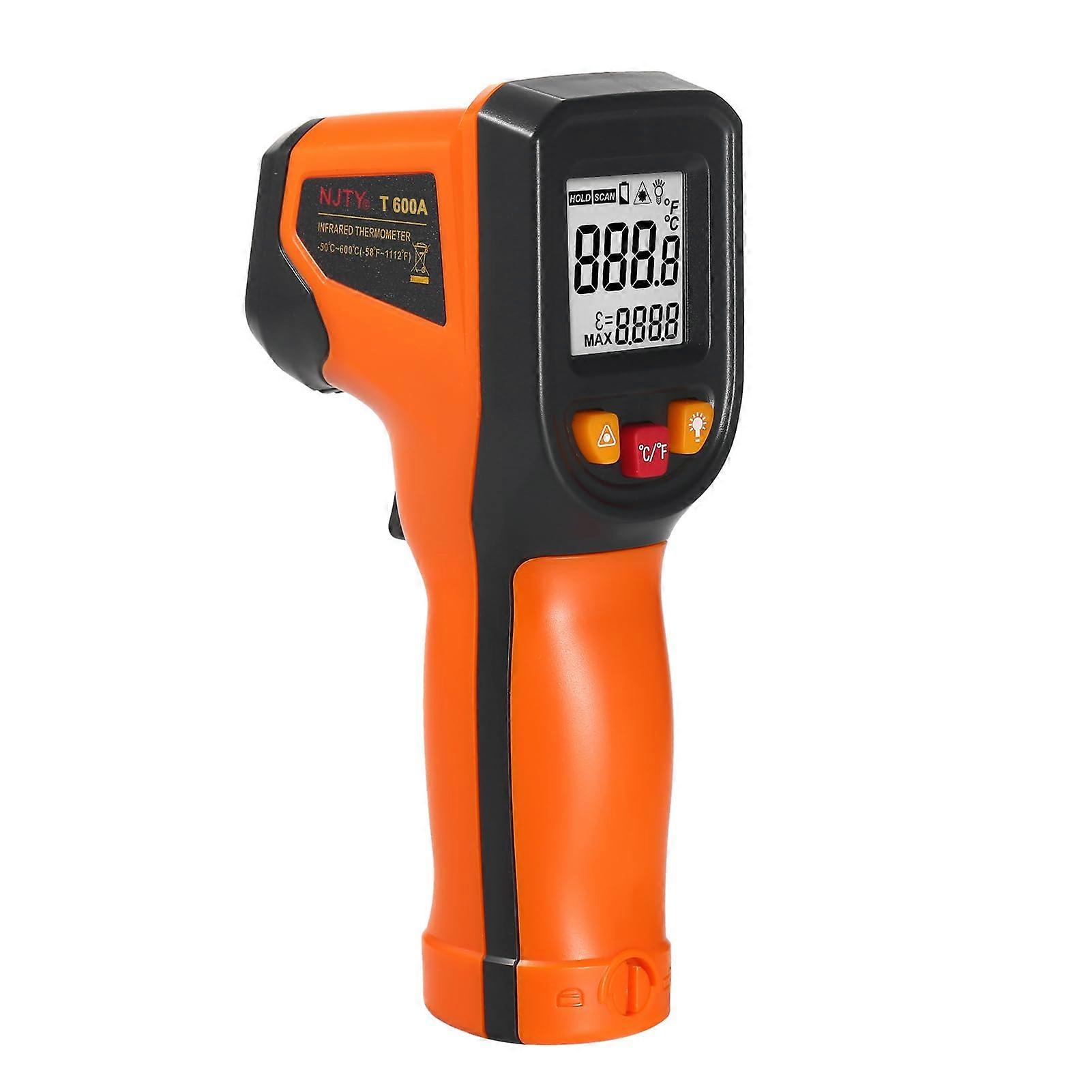 Digital Non-Contact Infrared Thermometer for Industrial Use, Accurate Temperature Measurement, High Precision, LCD Display