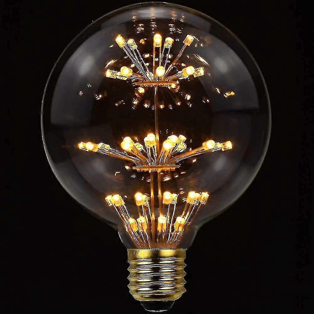 Firework Light Bulb - 3W Retro Starry E27 Base Vintage Edison Dimmable LED