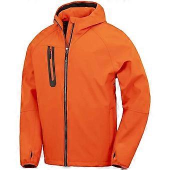 Result Genuine Recycled Mens Hooded 3 Layer Printable Soft Shell Jacket