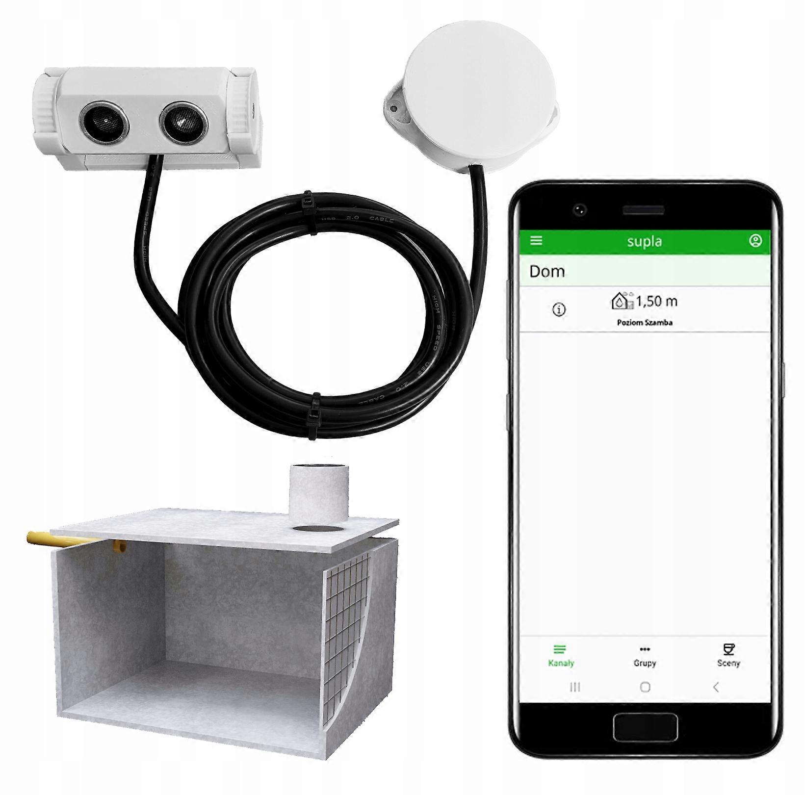 Capteur de niveau de quantité de fosse septique Supla Wifi