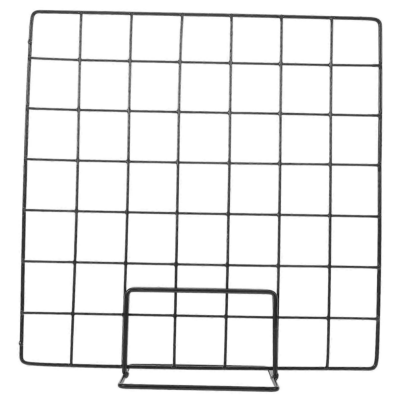 Grid Display Stand Metal Countertop Display Holder Wire Wall Shelf for Storage