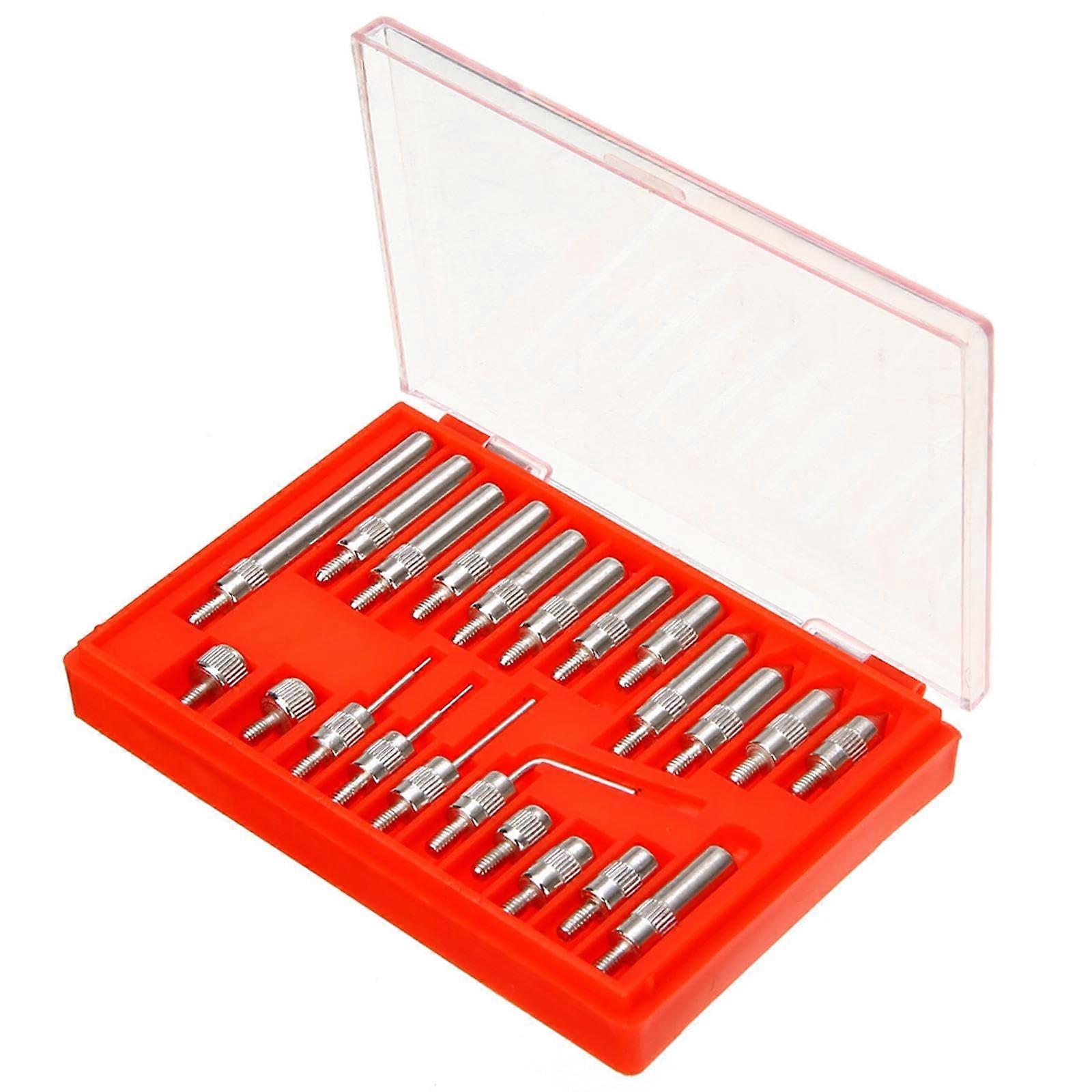 Threaded Point Tip Set, 22 Pcs Dial Indicator Point Steel Probe Test End Tips Indicator Accessory with Storage Box,