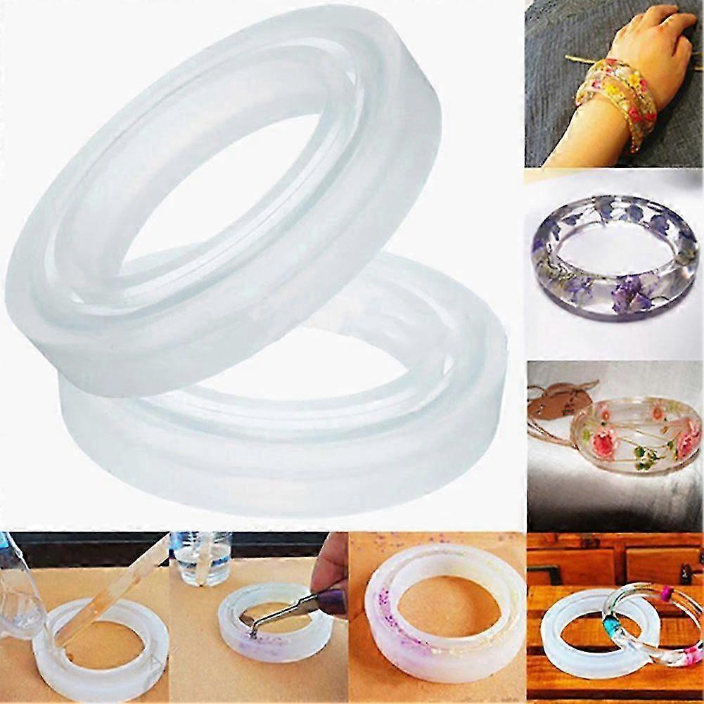 4PCS Silicone Mold for Bangle Bracelet Making, Jewelry Crafting DIY Tools