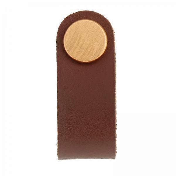 14x Leather Furniture Handle Pull with Screws Cabinet Door Knobs Hardware