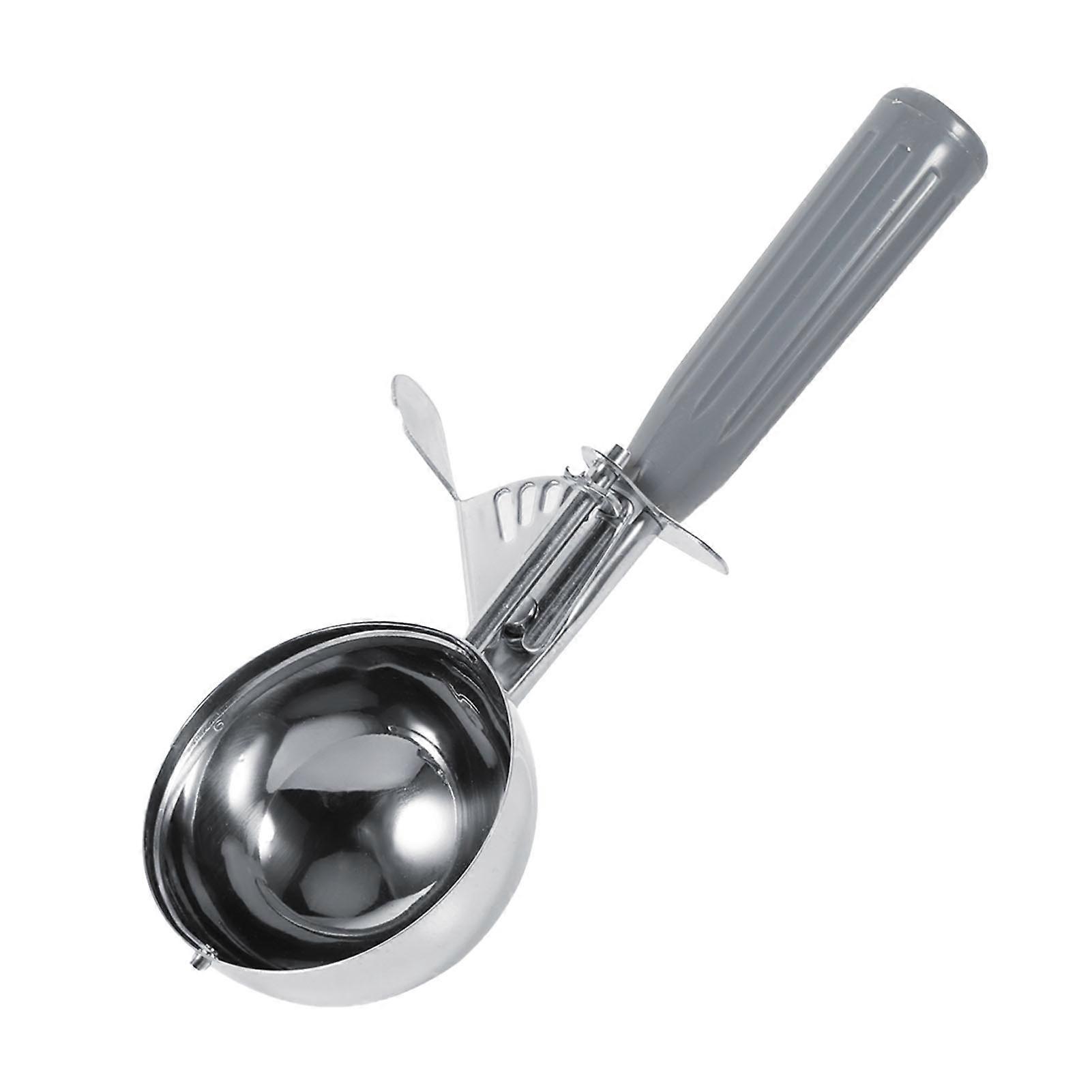 Cuillère à glace pratique en acier inoxydable avec manche en plastique (7,2 cm)